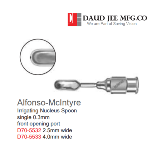 Alfonso-McIntyre Irrigating Nucleus Spoon 2.5mm or 4mm wide