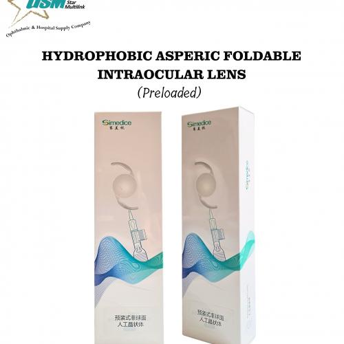 Hydrophobic Asperic Foldable Intraocular Lens (Preloaded)