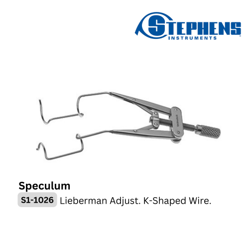 Lieberman Adjust. Eye Speculum, K-Shaped Wire