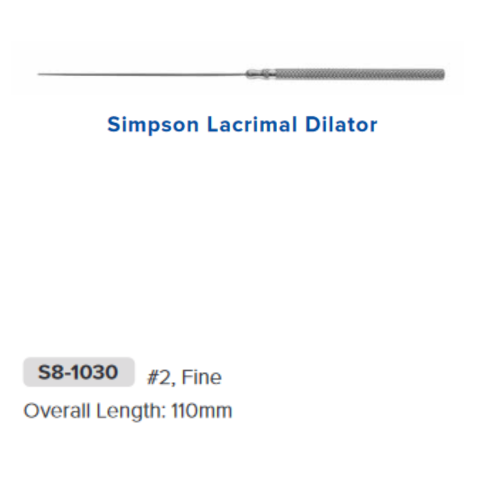 Simpson Lacrimal Dilator Size #2 Fine