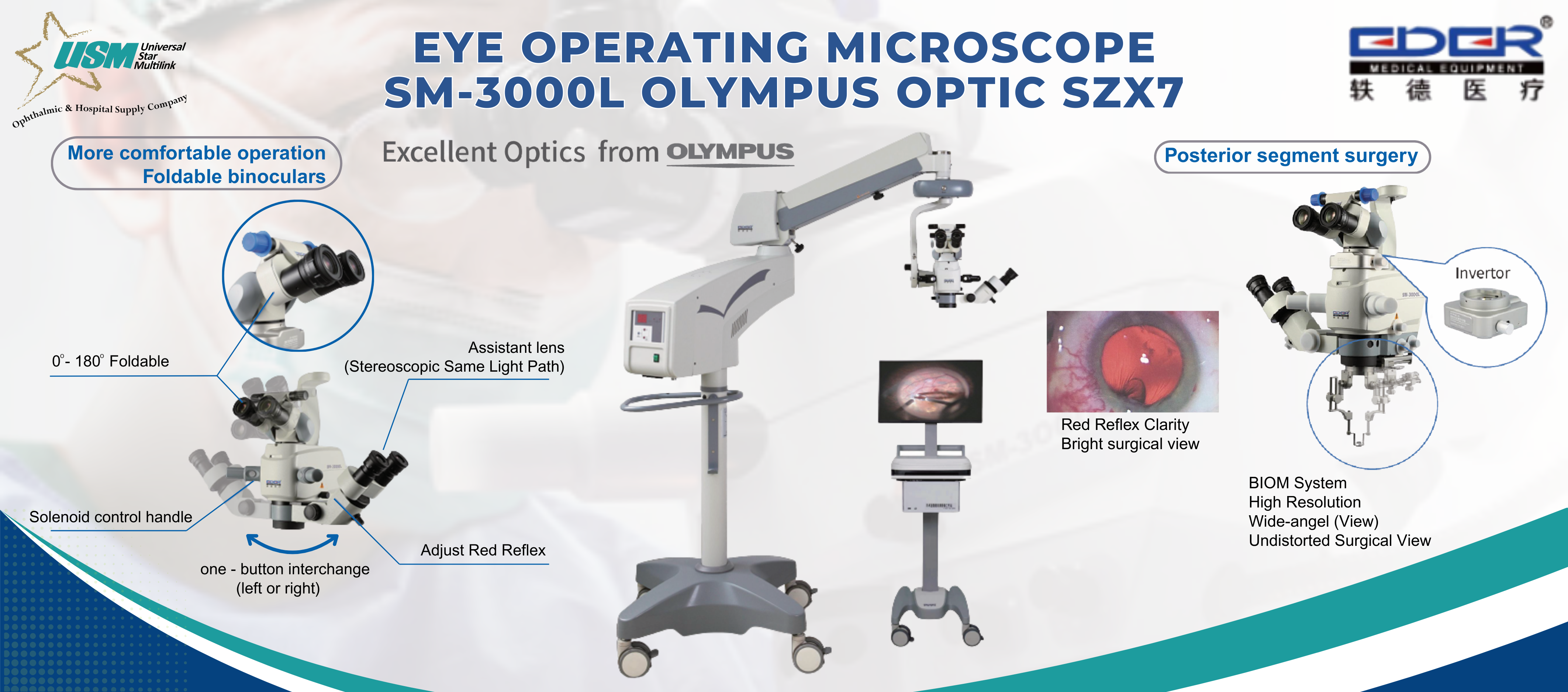 EYE OPERATING MICROSCOPE SM-3000L OLYMPUS OPTIC SZX7